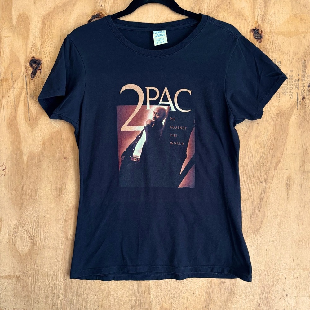 2Pac Tupac Shakur Me Against The World Black T-Shirt Sz M